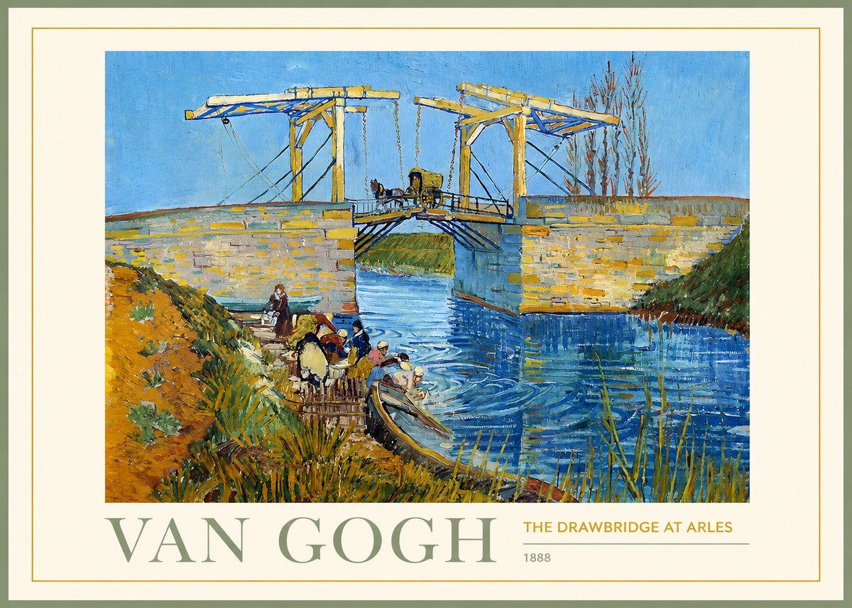 Van Gogh The Drawbridge at Arles I No2 - Poster