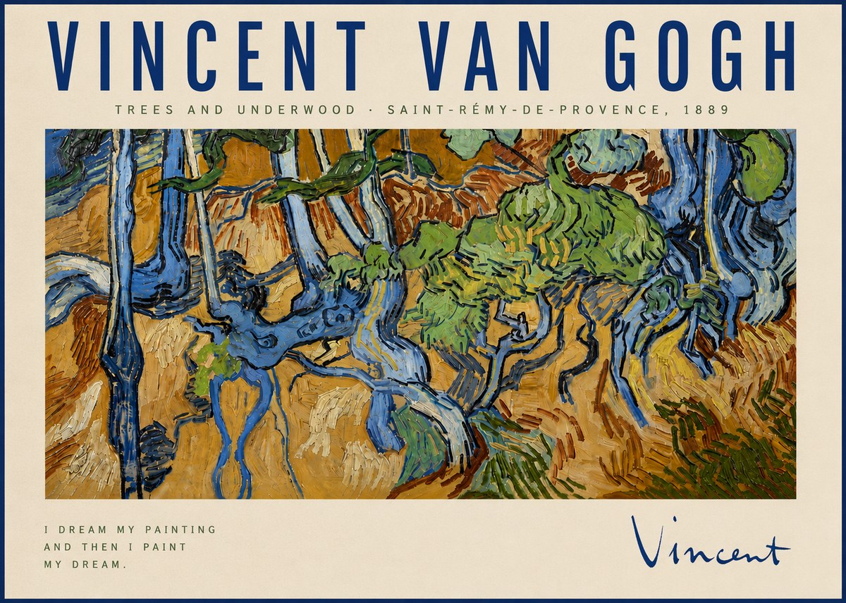 Van Gogh Trees and Underwood No4 - Poster