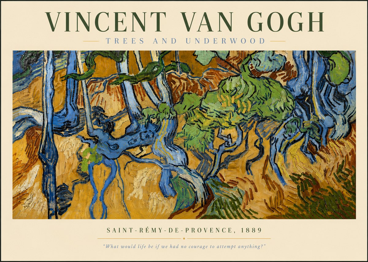 Van Gogh Trees and Underwood No5 - Poster