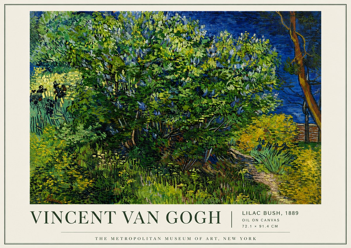 Van Gogh Lilac Bush No5 - Poster
