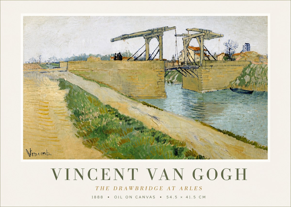 Van Gogh The Drawbridge at Arles II No5 - Poster