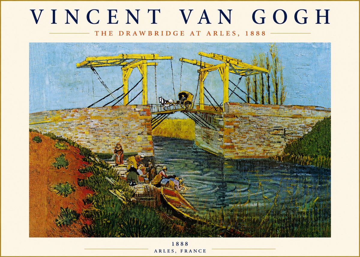 Van Gogh The Drawbridge at Arles III No5 - Poster