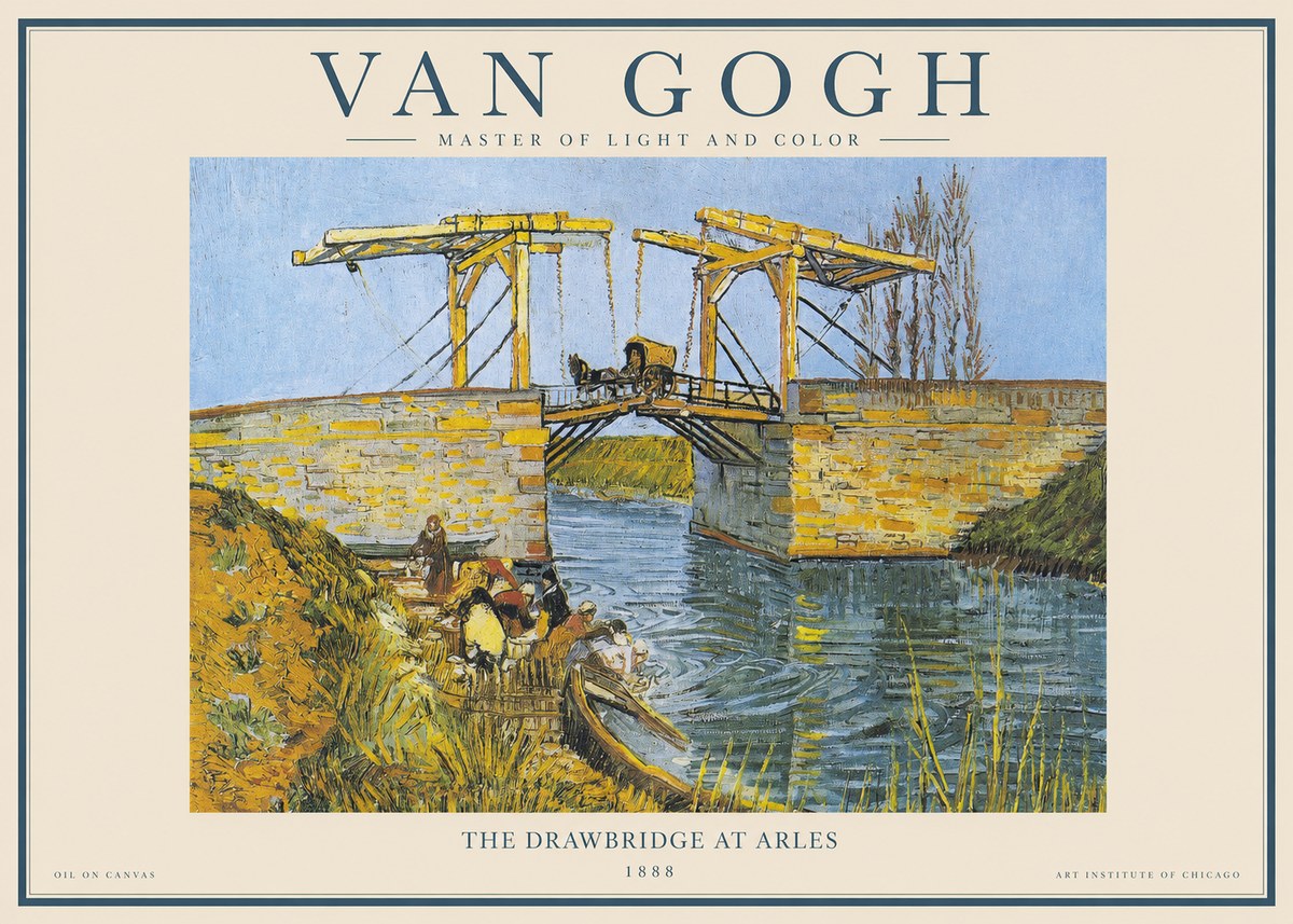 Van Gogh The Drawbridge at Arles IV No1 - Poster