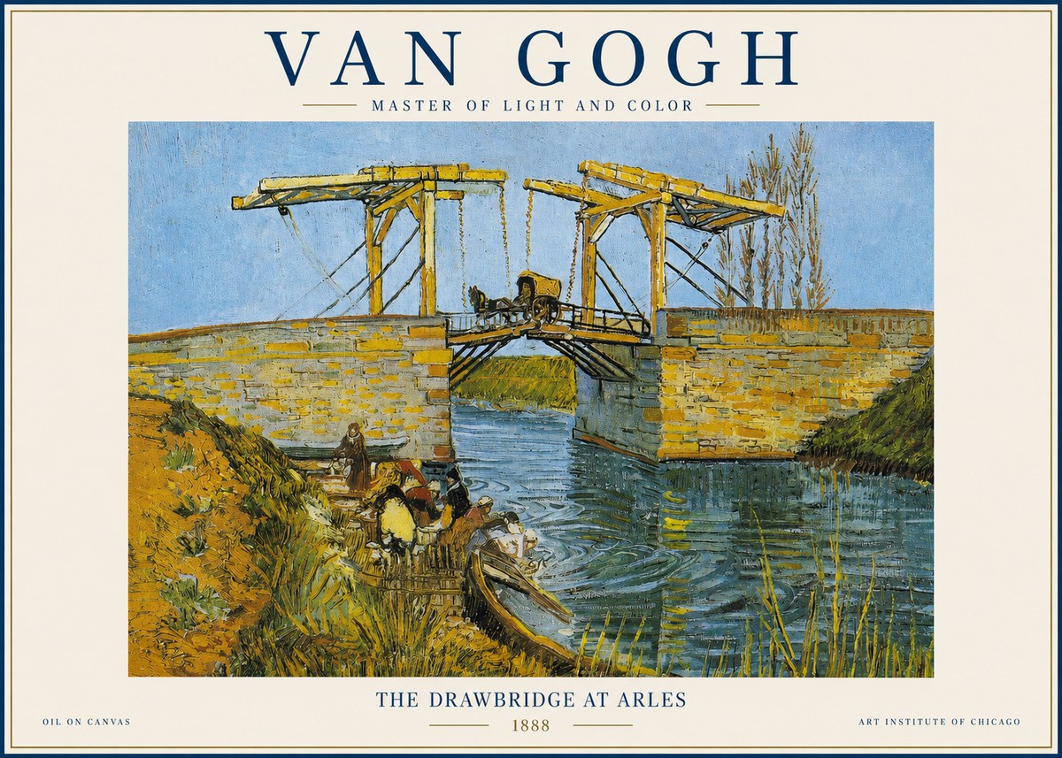 Van Gogh The Drawbridge at Arles IV No2 - Poster