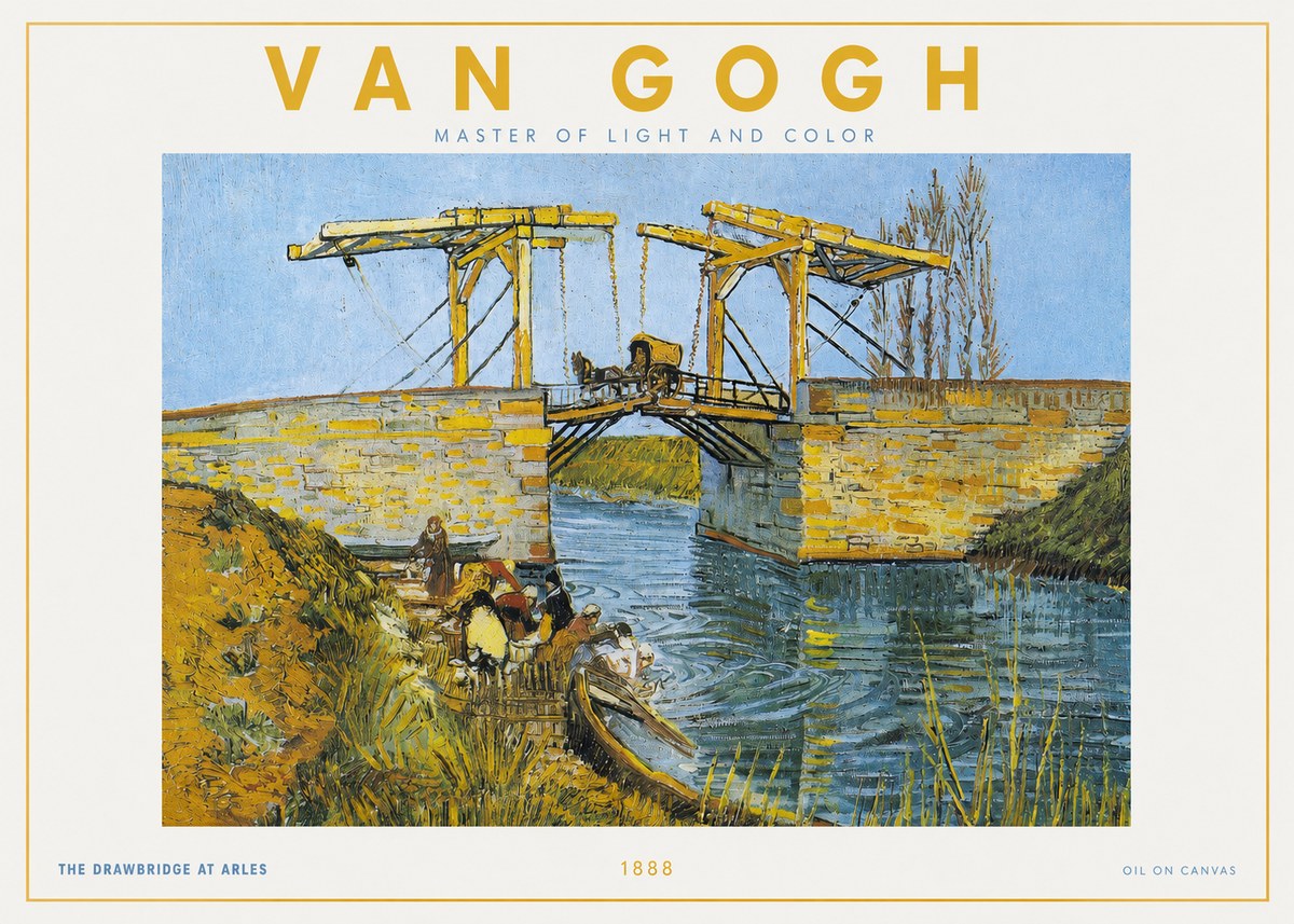 Van Gogh The Drawbridge at Arles IV No3 - Poster