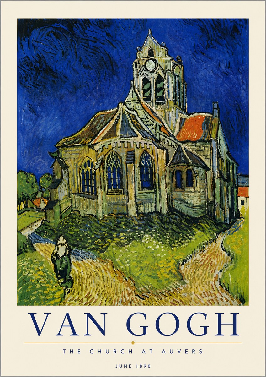 Van Gogh The Church at Auvers II No6 - Poster