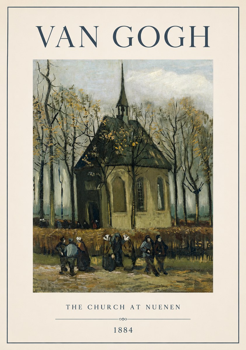 Van Gogh The Church at Nuenen No1 - Poster