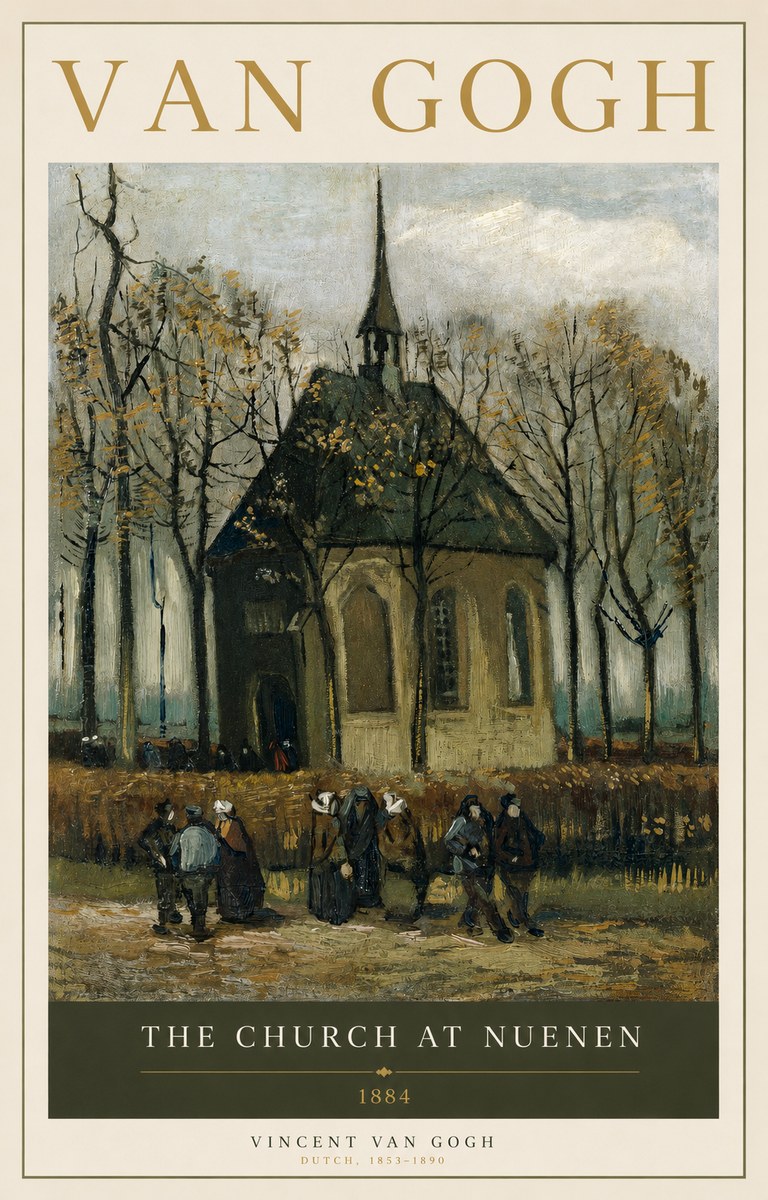 Van Gogh The Church at Nuenen No2 - Poster