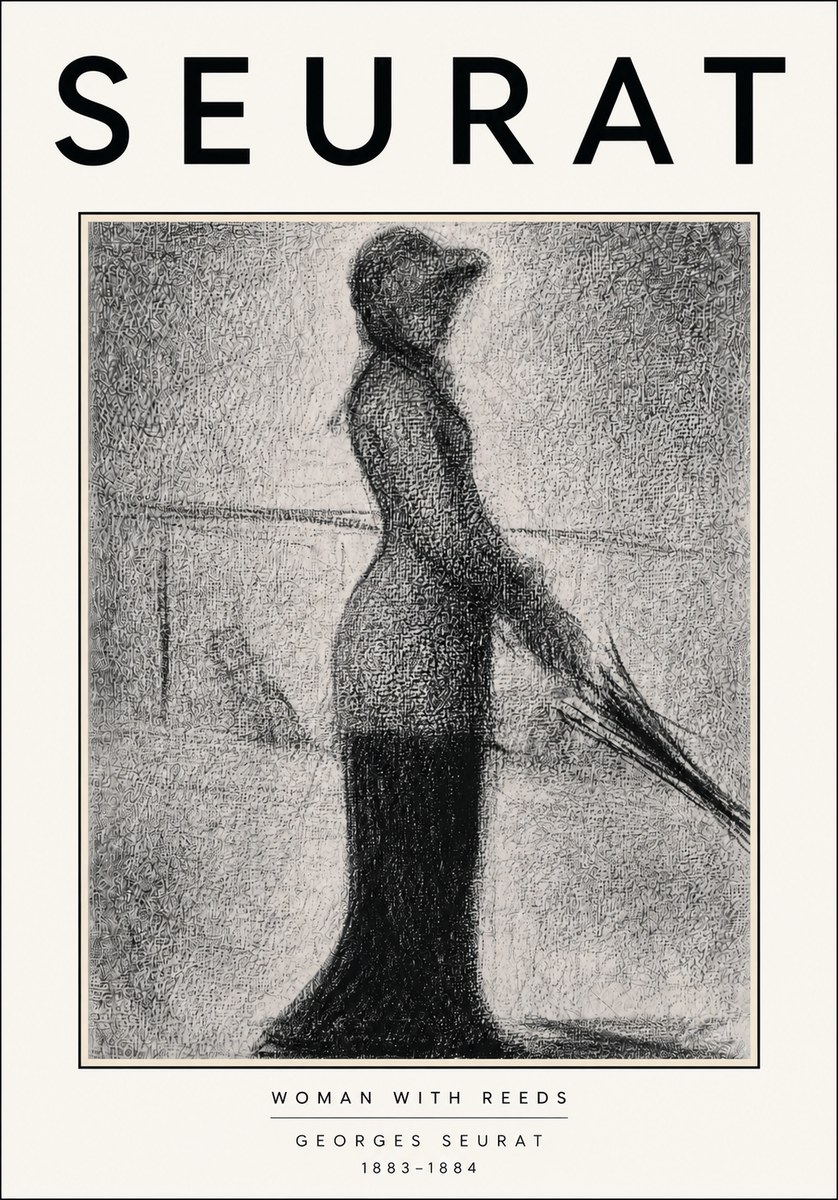 Seurat Woman with Reeds No5 - Poster