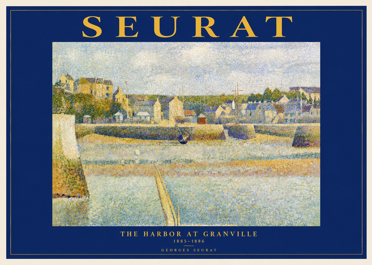 Seurat The Harbor at Granville No4 - Poster