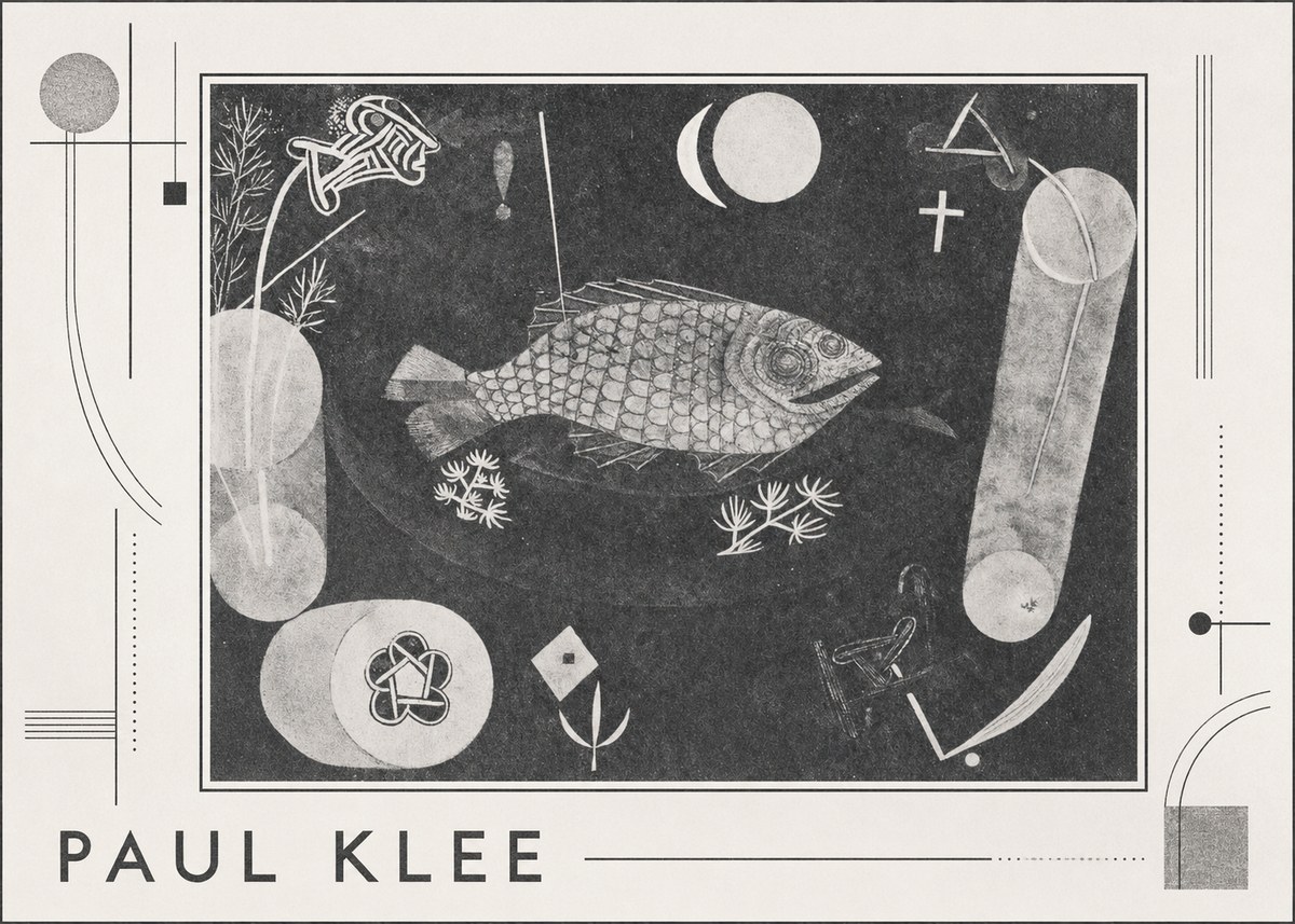 Paul Klee Abstract Fish No3 - Poster