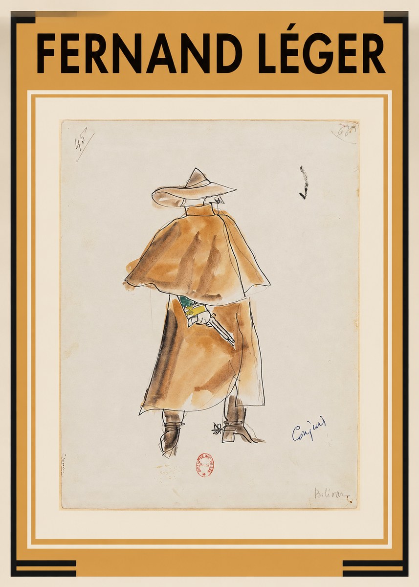 Fernand Léger Costume Design for Bolivar No1 - Poster