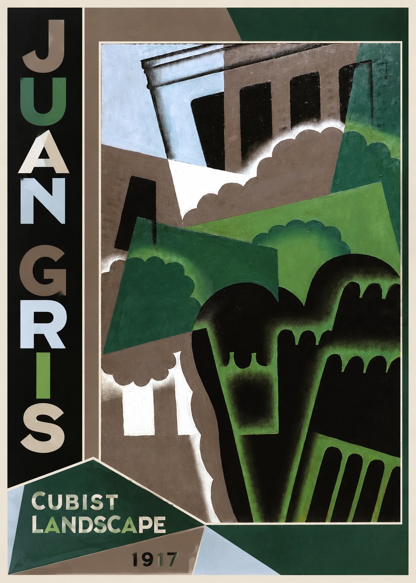 Juan Gris Cubist Landscape No2 - Poster