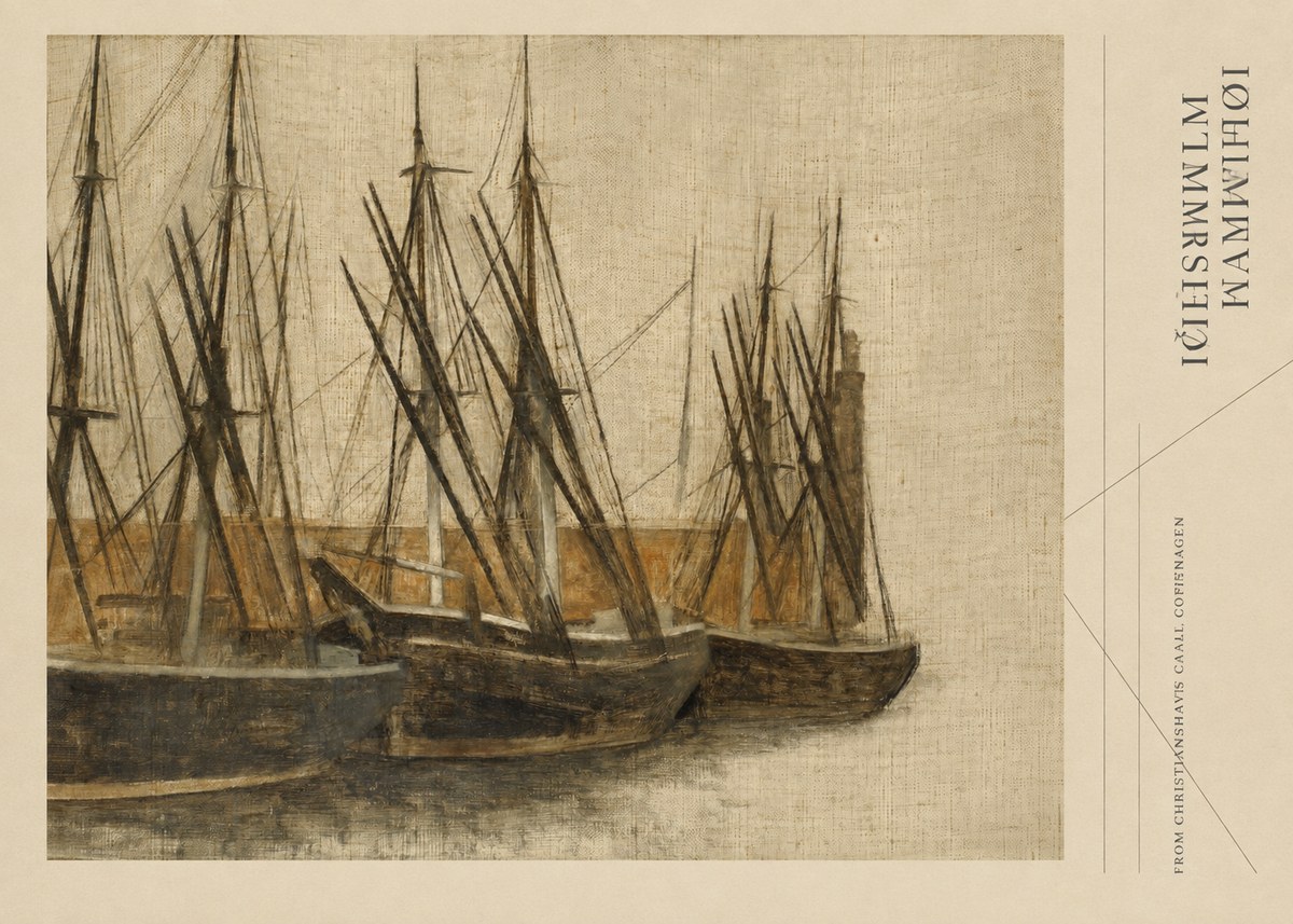 Vilhelm Hammershøi From Christianshavn's Canal, Copenhagen No2 - Poster