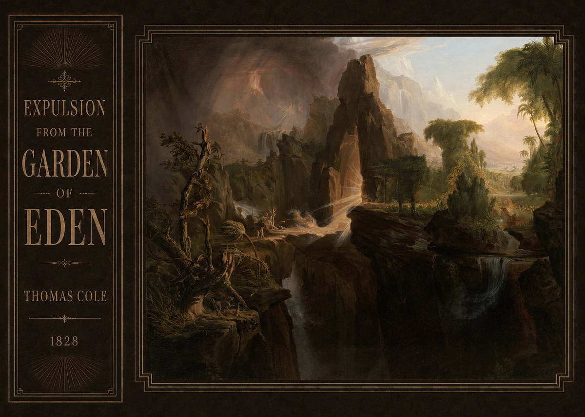 Thomas Cole Expulsion from the Garden of Eden I No2 - Poster
