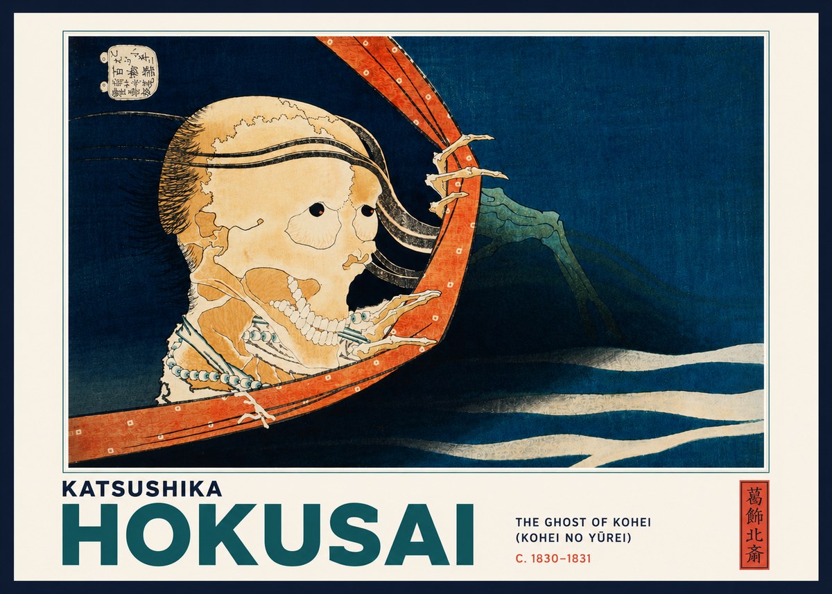 Katsushika Hokusai The Ghost of Kohei (Kohei No Yūrei) No4 - Poster