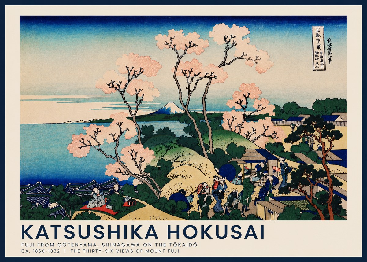 Katsushika Hokusai Fuji from Gotenyama, Shinagawa on the Tōkaidō No4 - Poster