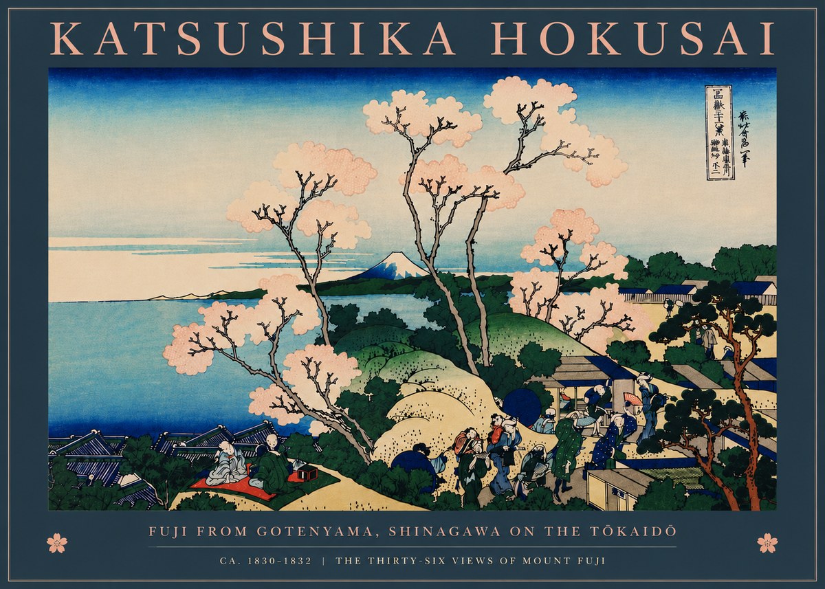 Katsushika Hokusai Fuji from Gotenyama, Shinagawa on the Tōkaidō No7 - Poster