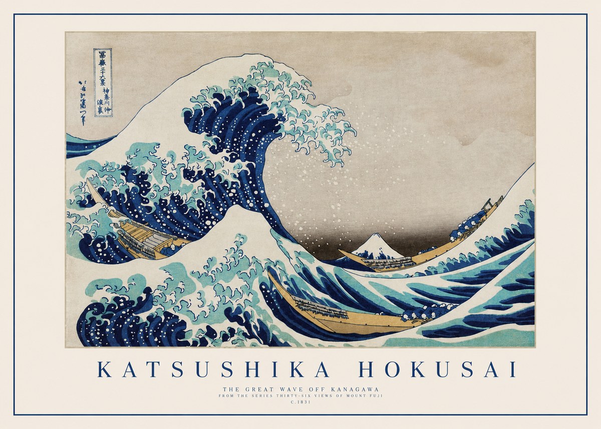 Katsushika Hokusai The Great Wave off Kanagawa II No1 - Poster