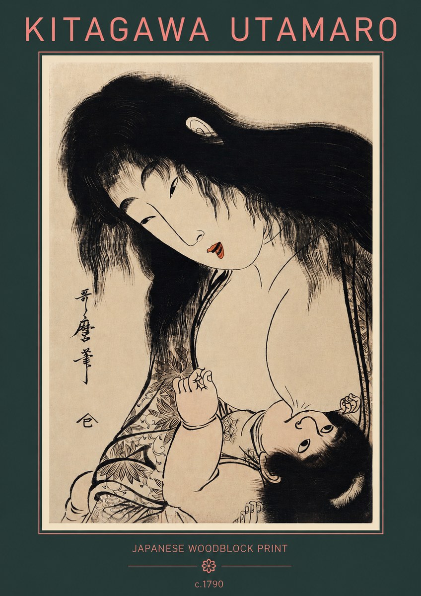 Kitagawa Utamaro Mother Nursing Her Child No2 - Poster