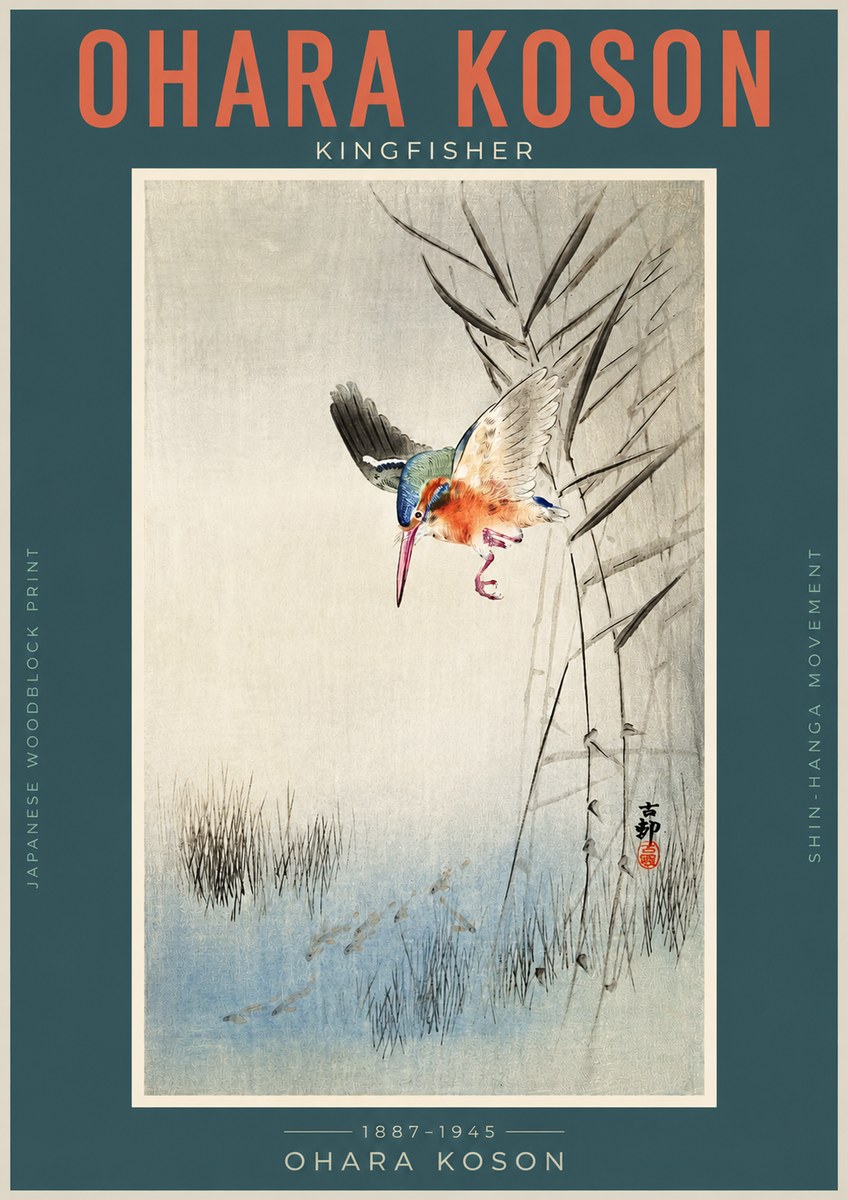 Ohara Koson Kingfisher No2 - Poster