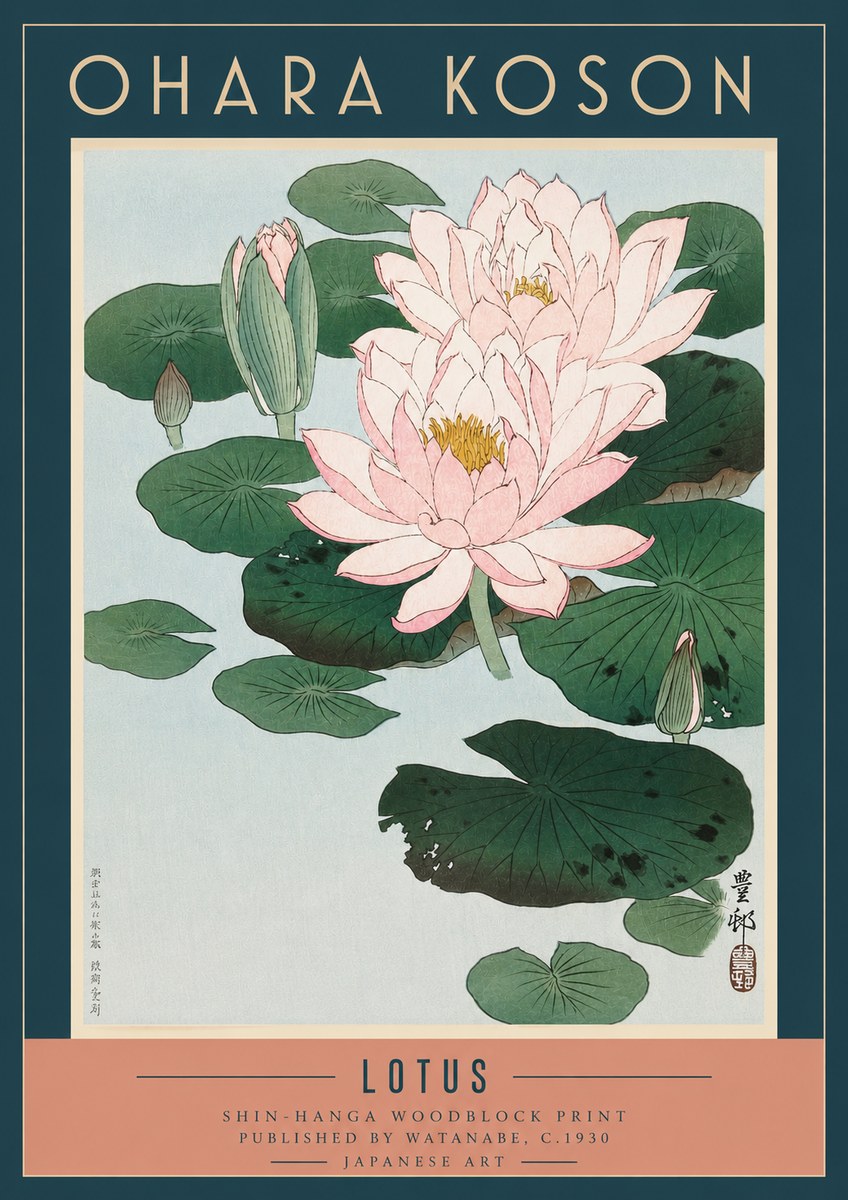 Ohara Koson Lotus I No3 - Poster
