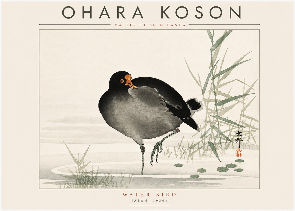 Ohara Koson Water Bird No6 - Poster