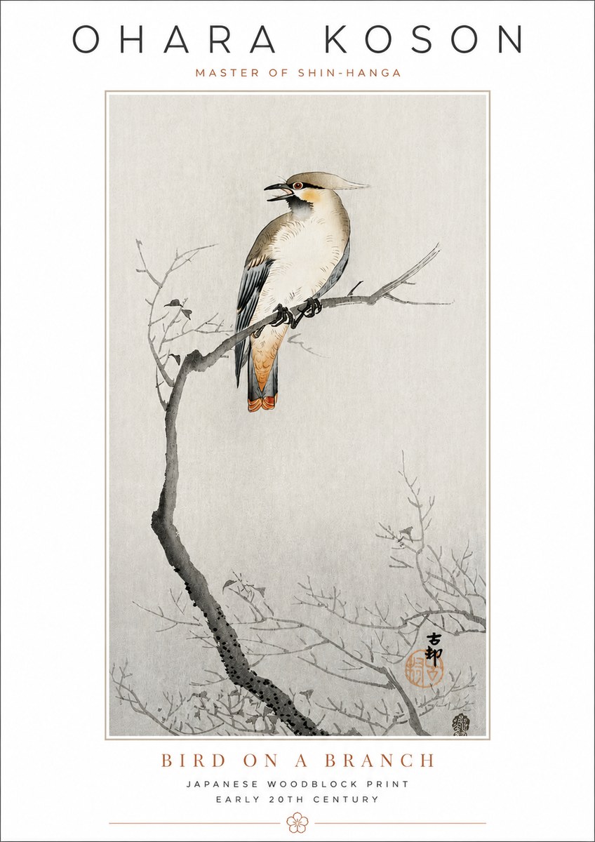 Ohara Koson Bird on a Branch I No3 - Poster