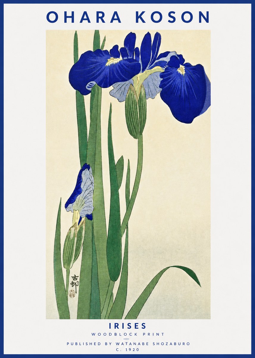 Ohara Koson Irises I No3 - Poster