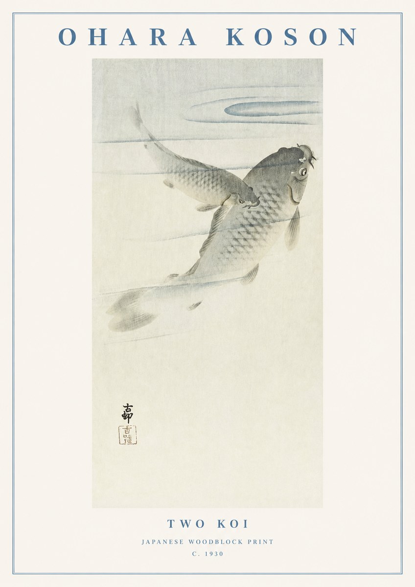 Ohara Koson Two Koi I No1 - Poster