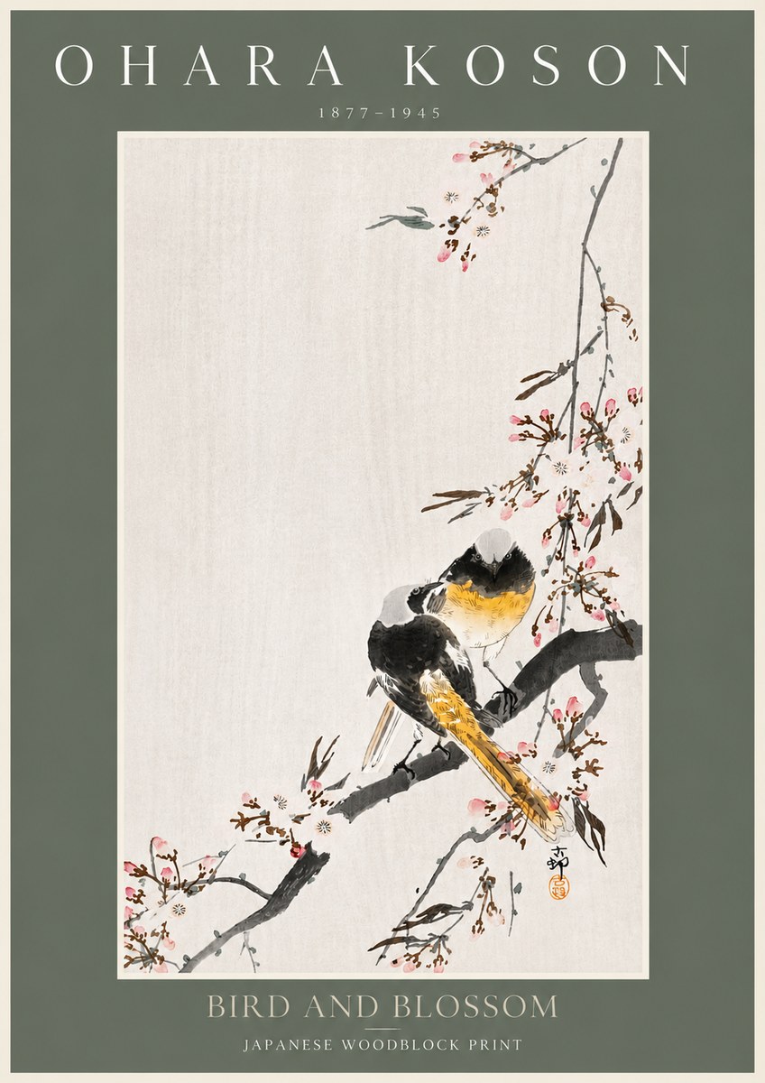 Ohara Koson Bird and Blossom No3 - Poster