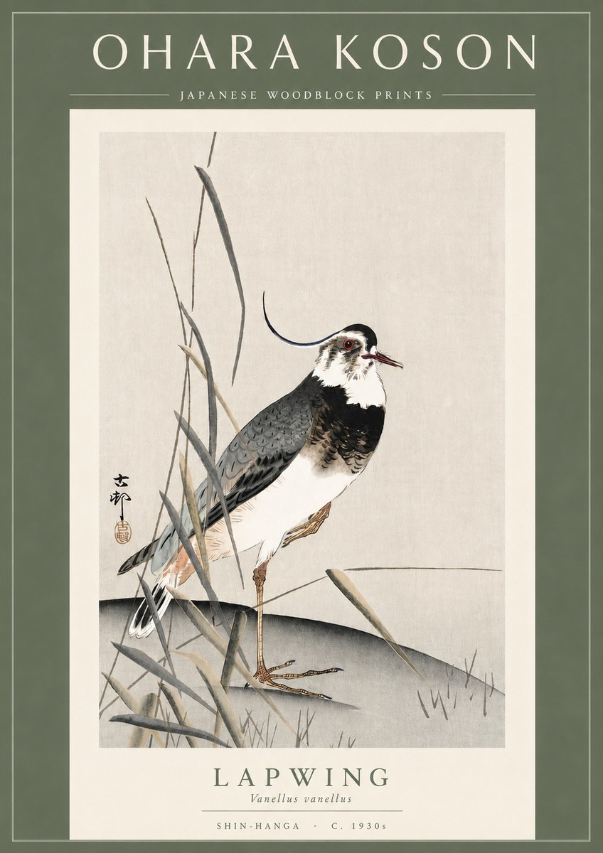 Ohara Koson Lapwing No3 - Poster