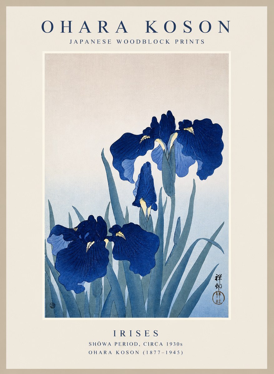 Ohara Koson Iris Es No1 - Poster