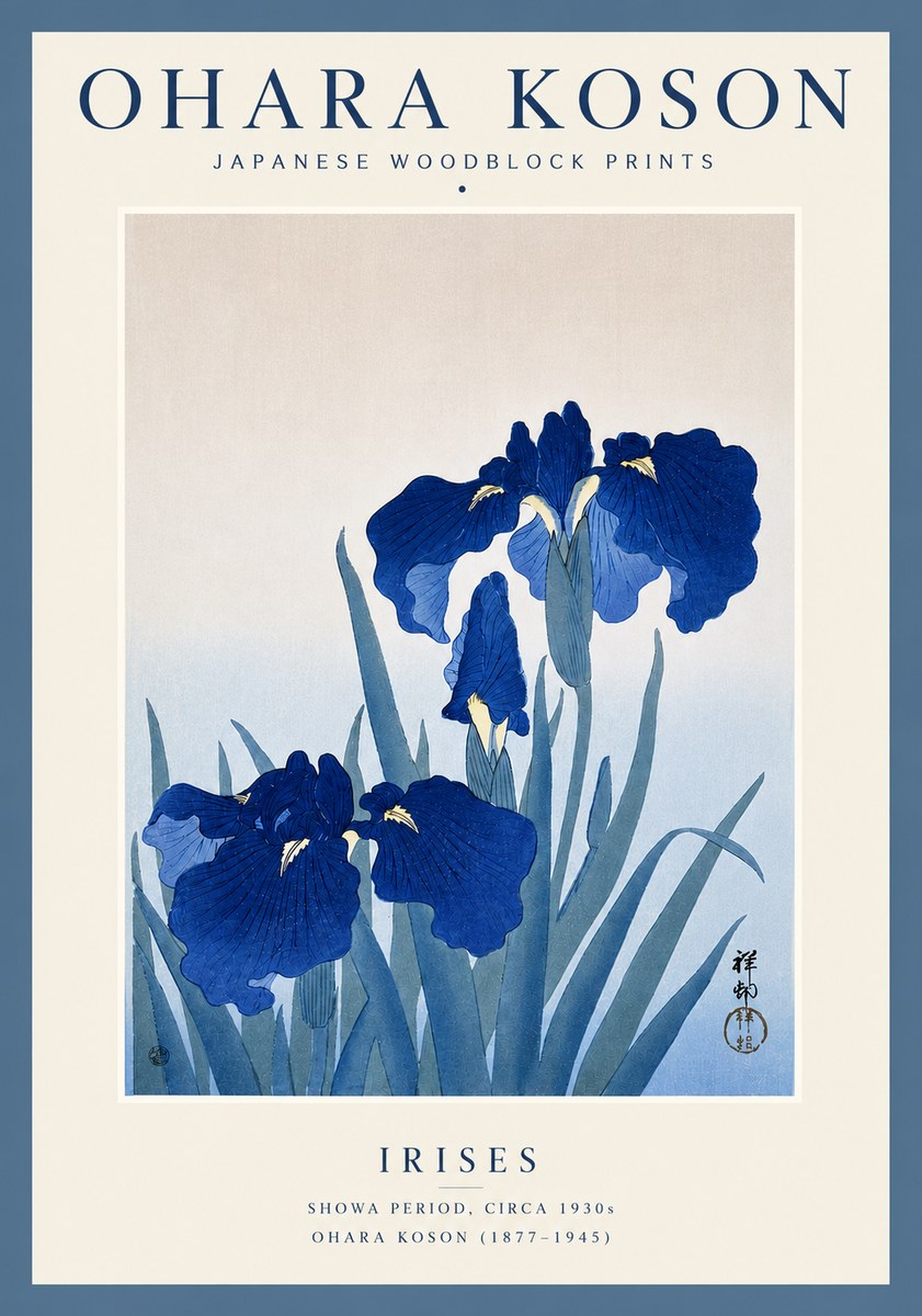 Ohara Koson Iris Es No3 - Poster