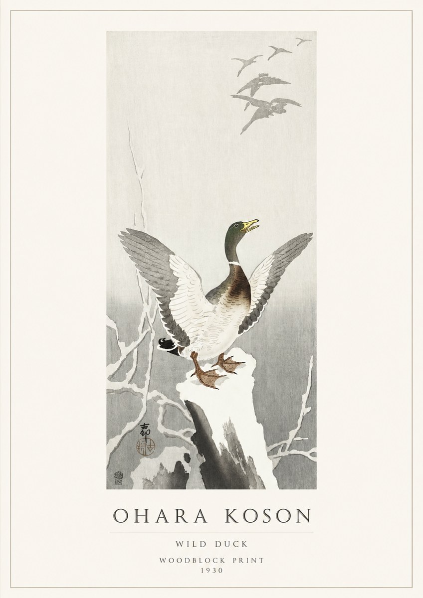 Ohara Koson Wild Duck No1 - Poster