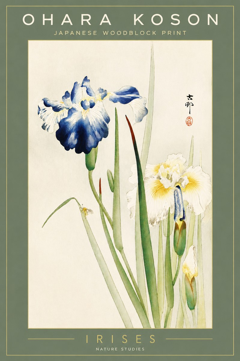 Ohara Koson Irises II No2 - Poster