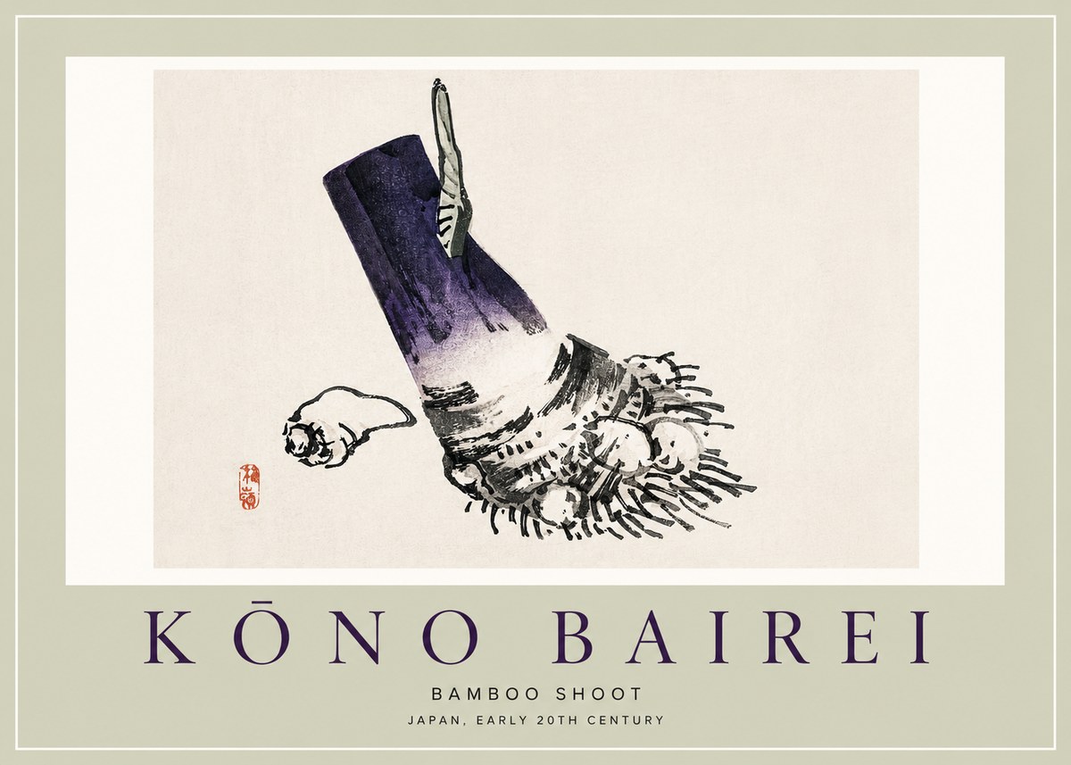 Kōno Bairei Bamboo Shoot No2 - Poster