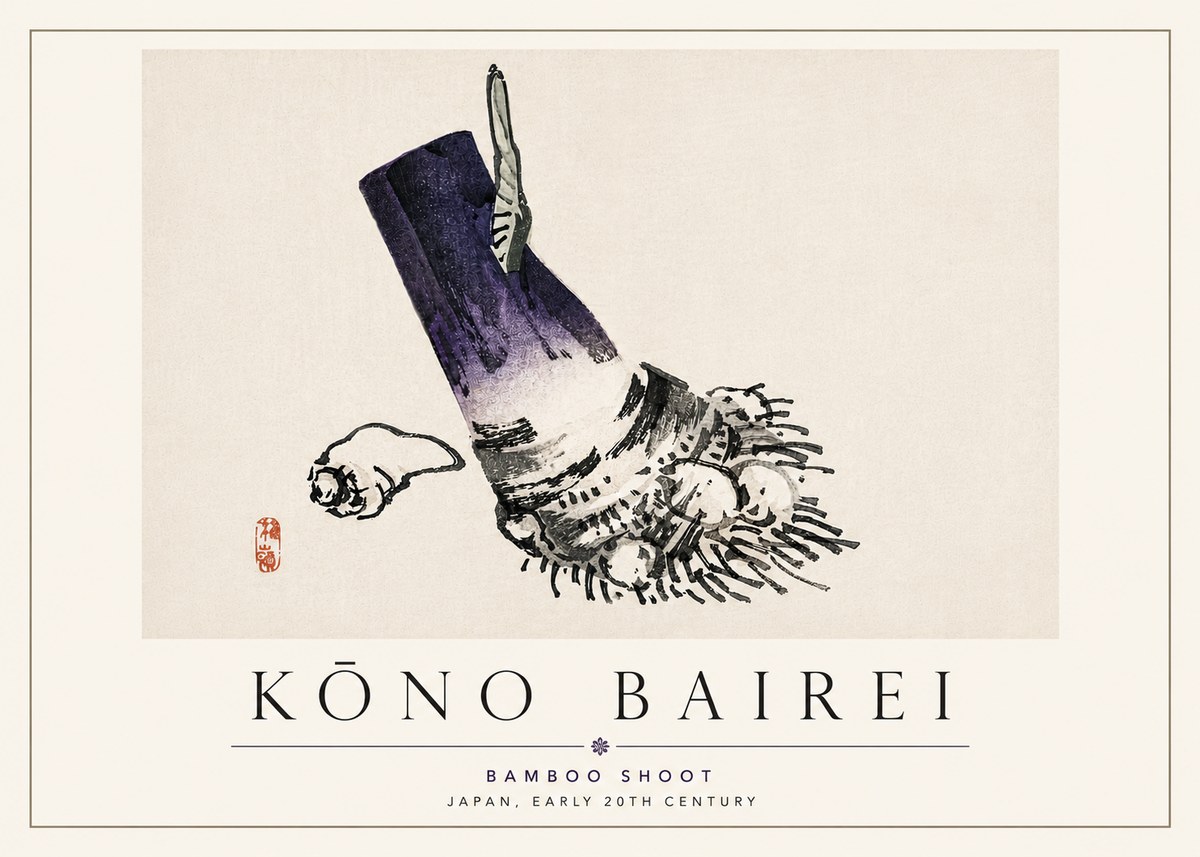 Kōno Bairei Bamboo Shoot No6 - Poster
