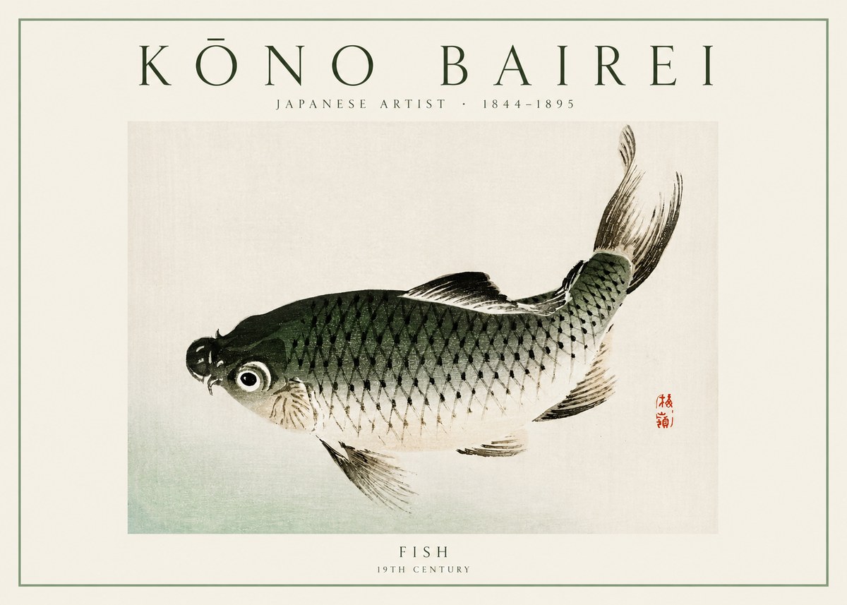 Kōno Bairei Fish I No1 - Poster