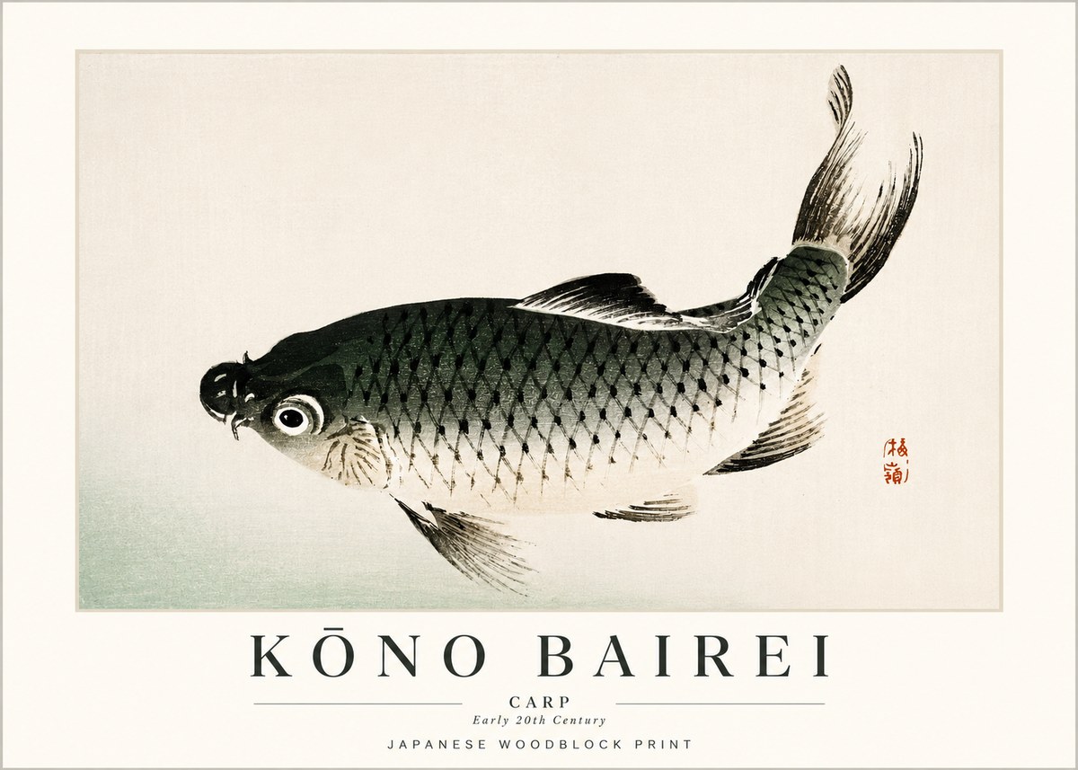 Kōno Bairei Fish I No2 - Poster