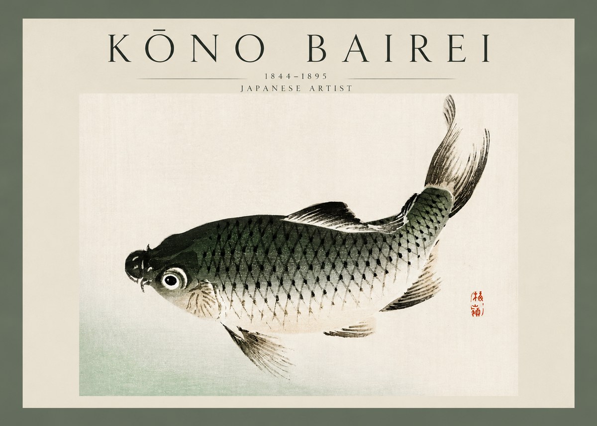 Kōno Bairei Fish I No3 - Poster