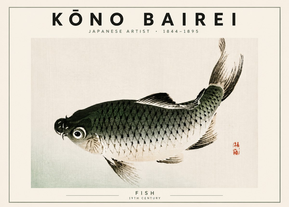 Kōno Bairei Fish I No5 - Poster