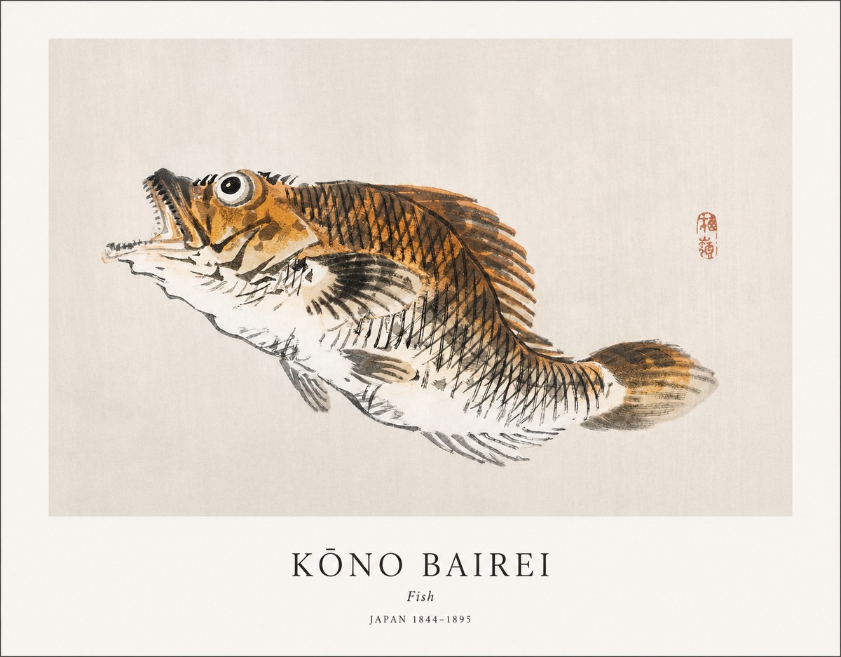 Kōno Bairei Fish II No1 - Poster