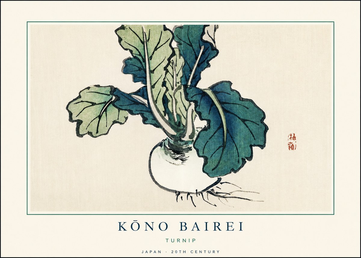 Kōno Bairei Turnip No1 - Poster