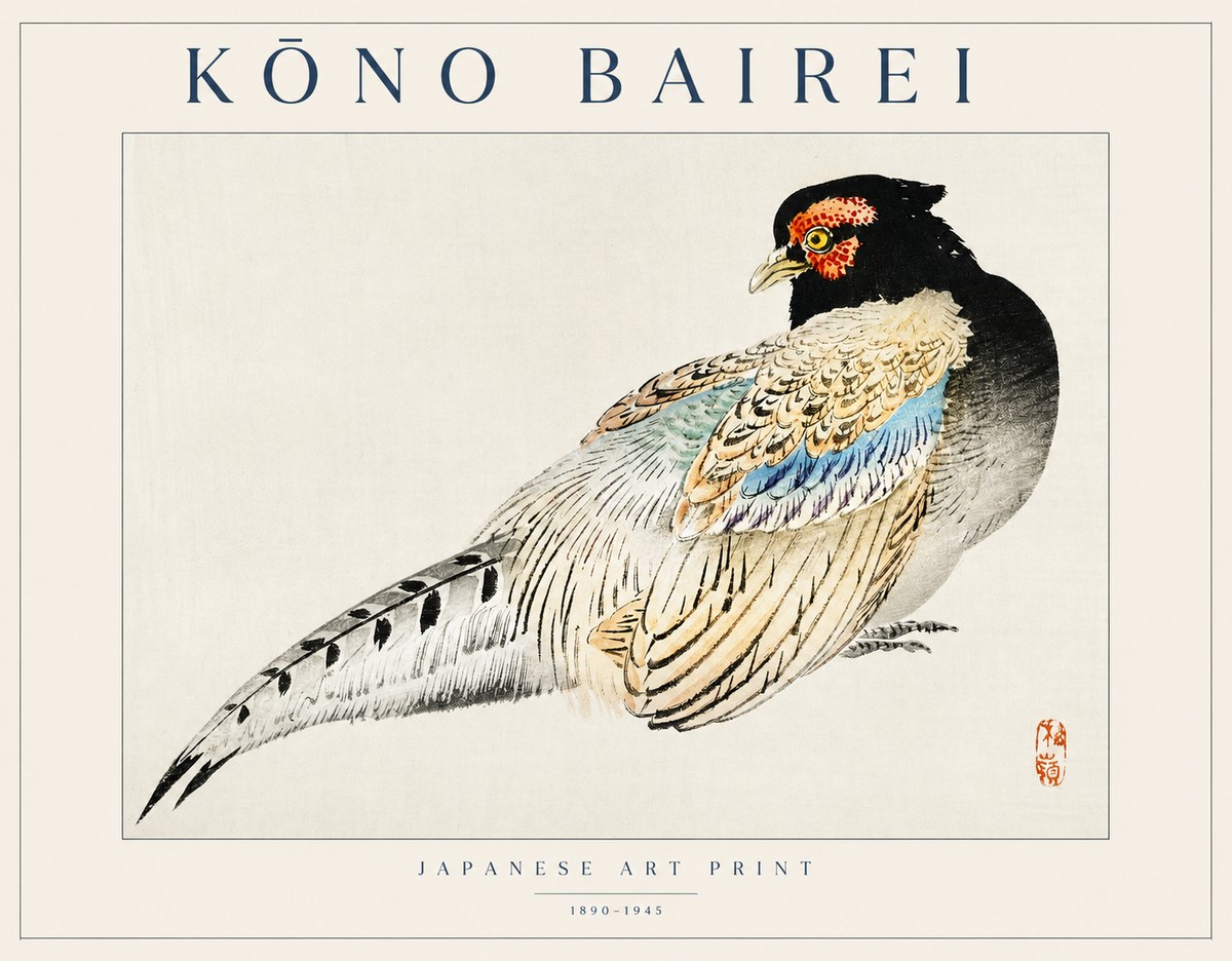 Kōno Bairei Pheasant No1 - Poster