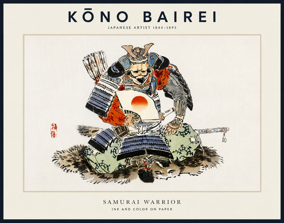 Kōno Bairei Samurai Warrior No1 - Poster