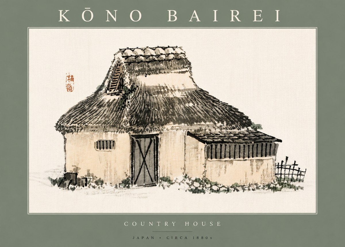 Kōno Bairei Country House No5 - Poster