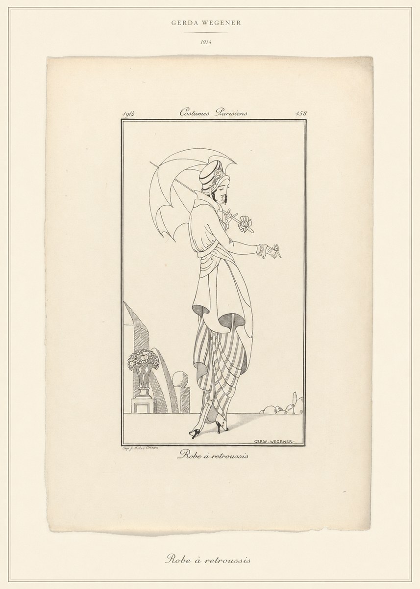 Gerda Wegener Robe À Retroussis No6 - Poster