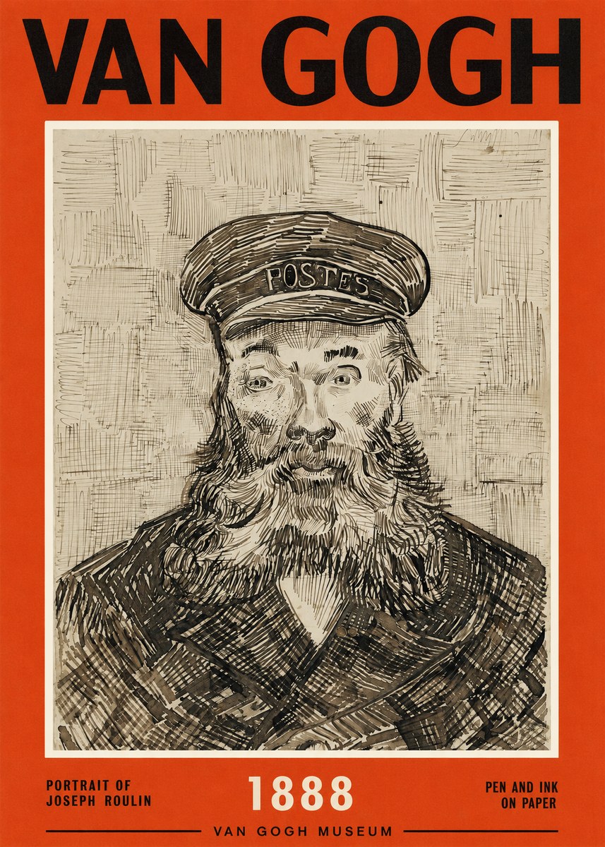 Van Gogh Portrait of Joseph Roulin I No2 - Poster