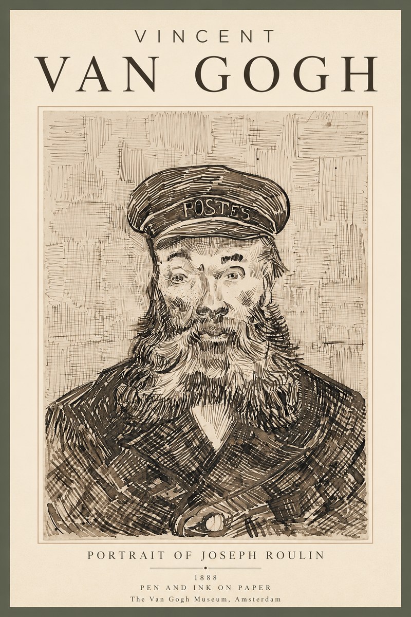 Van Gogh Portrait of Joseph Roulin I No3 - Poster